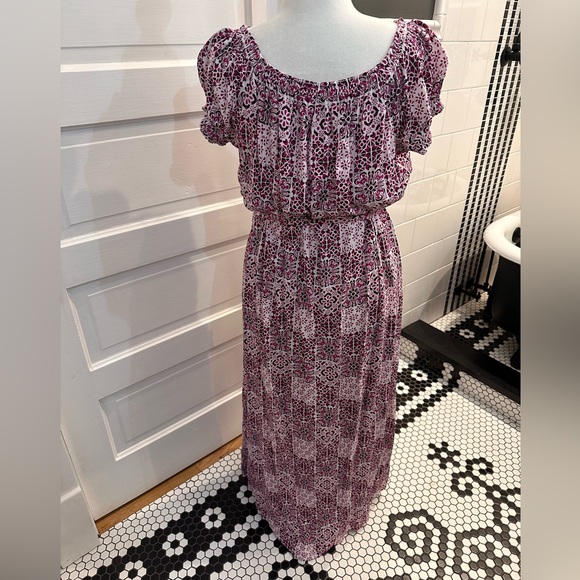 Loft tiled on&off the shoulder maxi dress - Picture 5 of 11